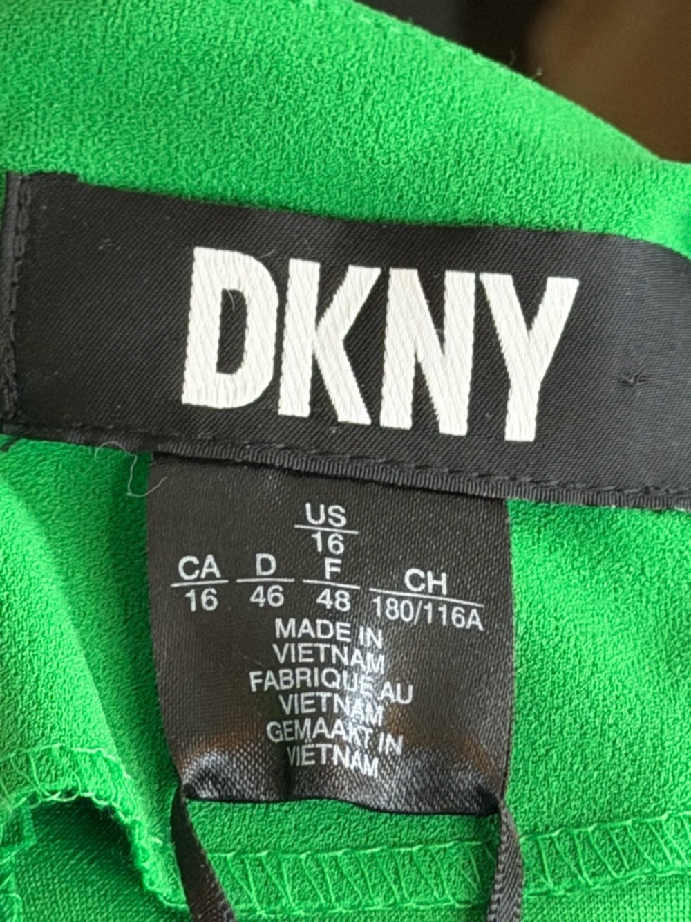 DKNY Green Sheath Dress Size 16 Ruched Short Sleeve Boat Neck NWT - Picture 3 of 6